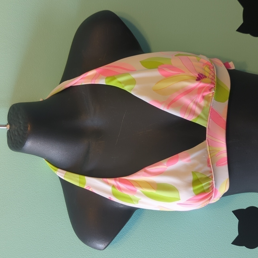 Victoria's Secret Bikini Top Halter Tropical Medium